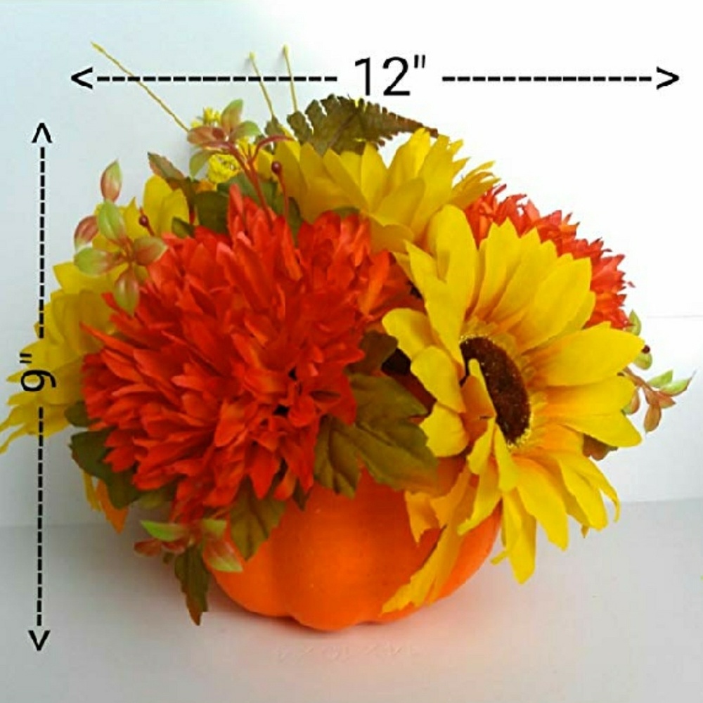 pumpkin bouquet vase (yellow and orange)